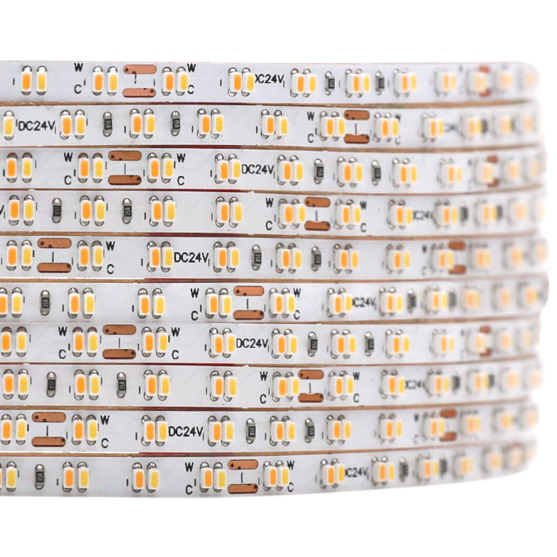 Super narrow 4mm/0.15'' 2110 Tunable White CCT LED Strip Lighting - DC24V 280 LEDs/m Flex LED Lighting